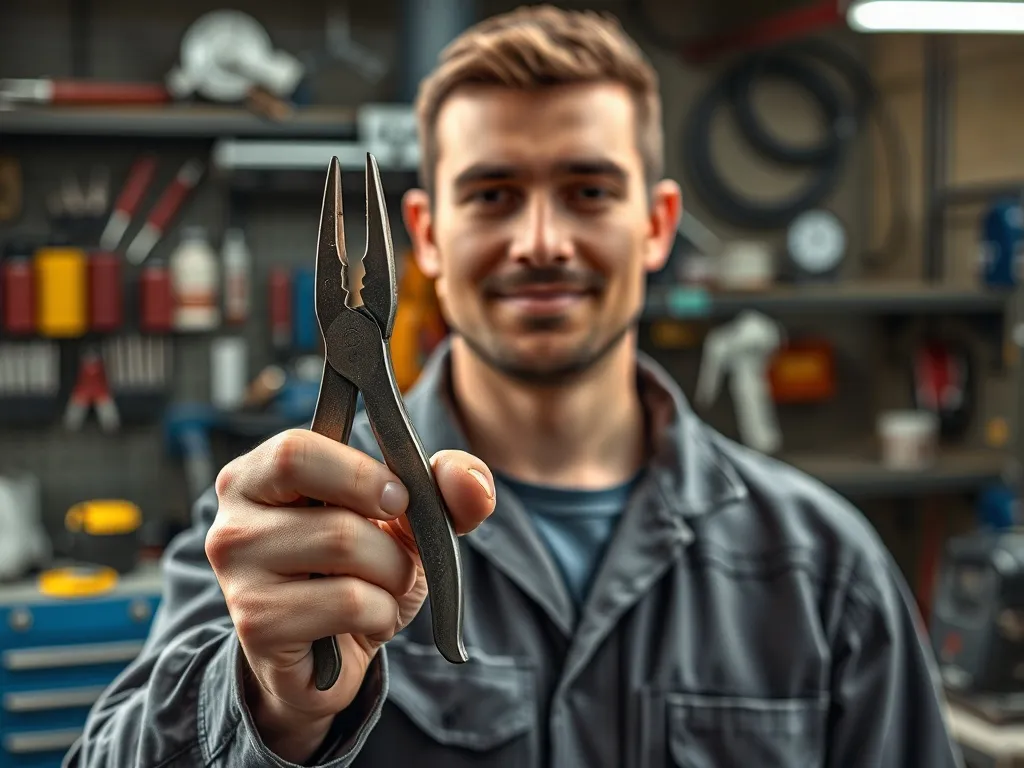  خار جمع کن در دست تعمیر کار