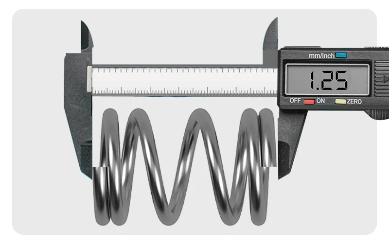 اندازه‌گیری سایز خار فنری با اندازه‌گیری دستی